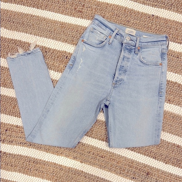 Citizens Of Humanity Jolene Cropped Slim Jeans Sz 23 - Picture 2 of 8
